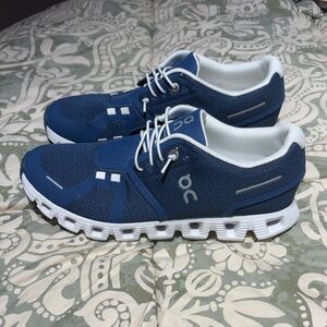 On Running Womens Blue and White Sneakers